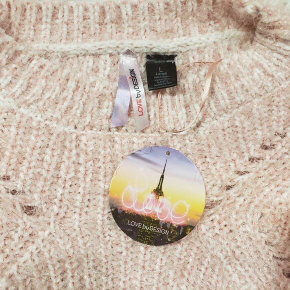 NWT Love By Design Women's Blush Pull Over Sweater - Picture 2 of 3